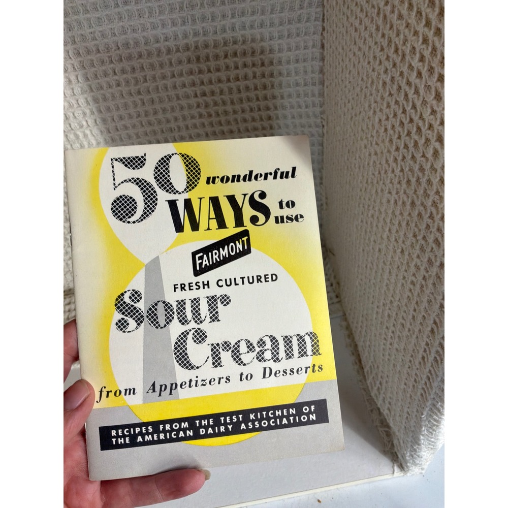 Vintage Fairmont American Dairy Association Sour Cream Recipe Booklet Yellow